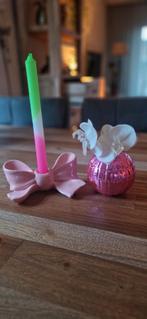 Leuke Kandelaar met Vaasje - Nieuw!, Antiek en Kunst, Ophalen of Verzenden, Keramiek of Aardewerk