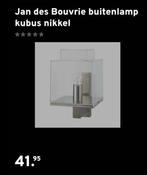 Jan des Bouvrie buitenlamp kubus nikkel, Gebruikt, Overige typen, Ophalen of Verzenden, Netvoeding