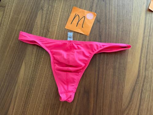 neon roze zwemstring, herenstring, lycra, maat M, Kleding | Heren, Badmode en Zwemkleding, Zwemslip, Maat 48/50 (M), Roze, Ophalen of Verzenden