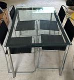 Corbusier eet-/salontafel incl 4 stoelen., 50 tot 100 cm, 100 tot 150 cm, Gebruikt, Rechthoekig