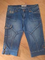Capri broek  ONADO Met borduur En  L/ XL, Kleding | Dames, Ophalen of Verzenden, Zo goed als nieuw, Blauw