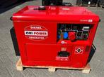 NOODSTROOM AGGREGAAT/GENERATOR DIESEL 6500W NIEUW 8,1 KVA, Dieselolie, Geluidgedempt, Nieuw, Ophalen of Verzenden