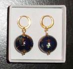 Oorbellen Globes Verguld Wereldbol Klapcreolen edelsteen, Sieraden, Tassen en Uiterlijk, Oorbellen, Nieuw, Ophalen of Verzenden