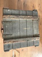 Oude Houten Kist - Legerkist/Boekenkist/Decoratie, Huis en Inrichting, Ophalen, Gebruikt, 50 tot 100 cm, Minder dan 50 cm