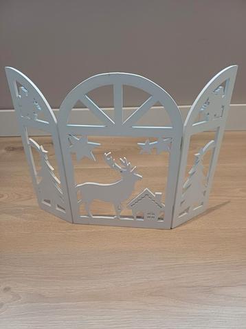 Houten Kerstdecoratie Raam met Rendier beschikbaar voor biedingen