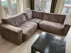 Grote Hoekbank 240x240 - Grijs Nubuck, Ophalen, Gebruikt, Hoekbank, 200 tot 250 cm