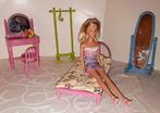 Barbie slaapkamer meubels met Steffi Love barbie pop., Verzamelen, Poppen, Gebruikt, Ophalen of Verzenden, Accessoires