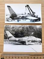 2x Foto Republic F-84 Thunderstreak Vliegtuig KLU Luchtvaart, Ophalen of Verzenden, Zo goed als nieuw, Kaart, Foto of Prent