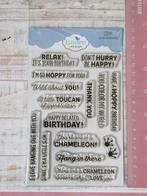 Elizabeth Craft Designs - Jungle Sentiments stamp, Hobby en Vrije tijd, Ophalen of Verzenden, Nieuw, Clearstamp