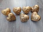 7 gouden hartjes om aan gordijnroede te bevestigen, Doe-het-zelf en Verbouw, Hang- en Sluitwerk, Ophalen of Verzenden, Zo goed als nieuw