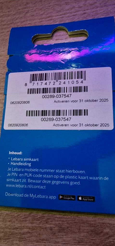 Makkelijke dikke Lebara nummer; 06 209 208 06, Telecommunicatie, Prepaidkaarten en Simkaarten, Nieuw, Overige providers, Ophalen of Verzenden