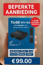 Tiv98 ATV W2 – Android TV 14.0–8K Ultra HD met 1 jaar gratis, Ophalen of Verzenden