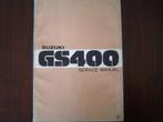Suzuki GS400 1976 motorcycle service manual GS 400 twin, Motoren, Ophalen of Verzenden, Suzuki