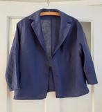 Articles blauw linnen jasje blazer maat L, Blauw, Maat 42/44 (L), Ophalen of Verzenden, Zo goed als nieuw
