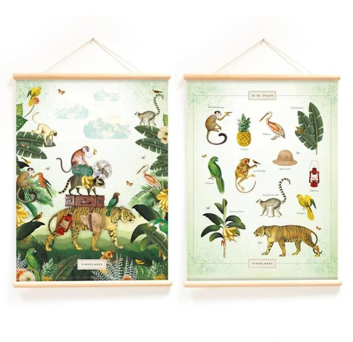 Poster Studio Pimpelmees Little & Pure In de Tropen, Kinderen en Baby's, Kinderkamer | Inrichting en Decoratie, Nieuw, Wanddecoratie