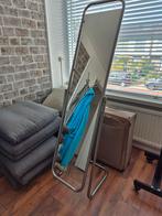 Zilverkleurige Passpiegel, Huis en Inrichting, Woonaccessoires | Spiegels, Ophalen, Minder dan 50 cm, Zo goed als nieuw, 150 tot 200 cm