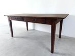 Antieke boeren eettafel – massief mahonie hout, Ophalen, -, -, 50 tot 100 cm