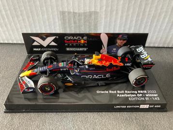 ✅ Max Verstappen 1:43 editie 91 Winner Azerbaijan GP 2022 beschikbaar voor biedingen