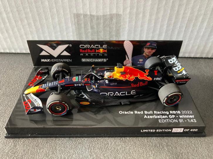 ✅ Max Verstappen 1:43 editie 91 Winner Azerbaijan GP 2022, Verzamelen, Automerken, Motoren en Formule 1, Nieuw, Formule 1, Ophalen of Verzenden