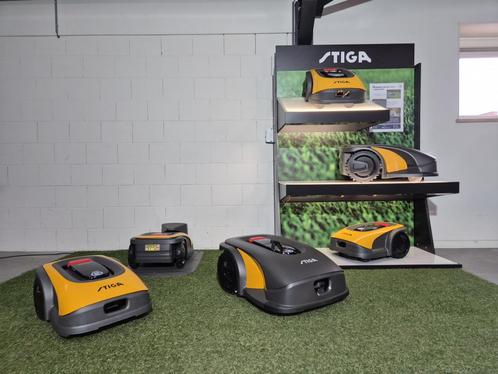 JCC aanbieding: De draadloze Stiga GPS robotmaaiers, Tuin en Terras, Robotmaaiers, Nieuw, 20 tot 25 cm, Met regensensor, Bestuurbaar via app