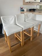 3x Henriksdal barstoel zithoogte 65 cm, Huis en Inrichting, Barkrukken, Ophalen, Gebruikt, Met voetsteun, 60 tot 90 cm