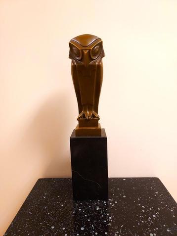 Art deco stijl uil naar Johan Coenrad Altorf- Brons beschikbaar voor biedingen