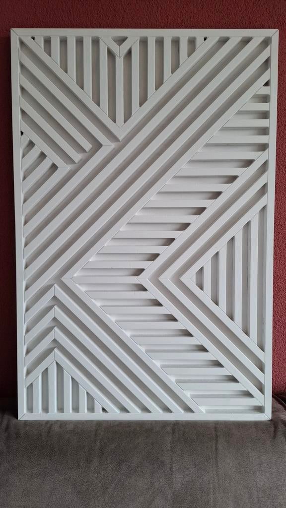 Geometrische houten wanddecoratie!, Ophalen, Zo goed als nieuw