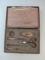 Antiek zilveren naaisetje in doosje - incompleet, Antiek en Kunst, Ophalen of Verzenden, Zilver