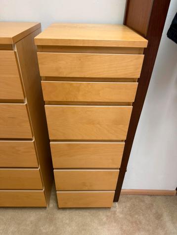 Malm smal kastje Ikea met spiegel - afbeelding 2