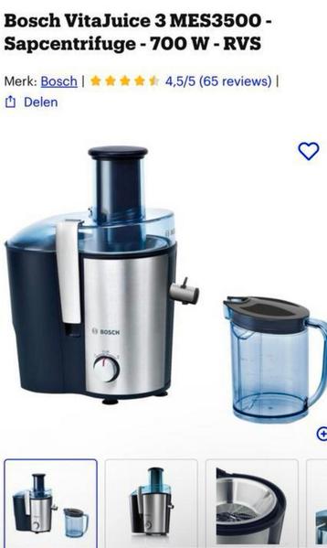 Bosch MES3500 sapcentrifuge, sappen pers, juice apparaat beschikbaar voor biedingen