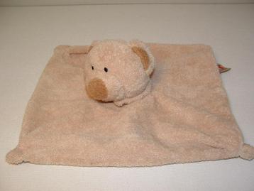 NICOTOY BEER KNUFFELDOEKJE BADSTOF BEIGE MET OP DE 4 HOEKEN  beschikbaar voor biedingen