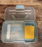 poetskoffer lichtblauw met inhoud, Ophalen of Verzenden, Zo goed als nieuw