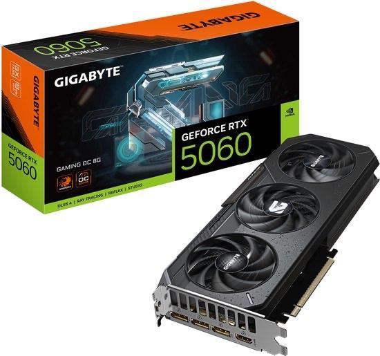 GIGABYTE GeForce RTX 5060, Computers en Software, Videokaarten, Nieuw, Nvidia, PCI-Express 3.0, GDDR6, Ophalen