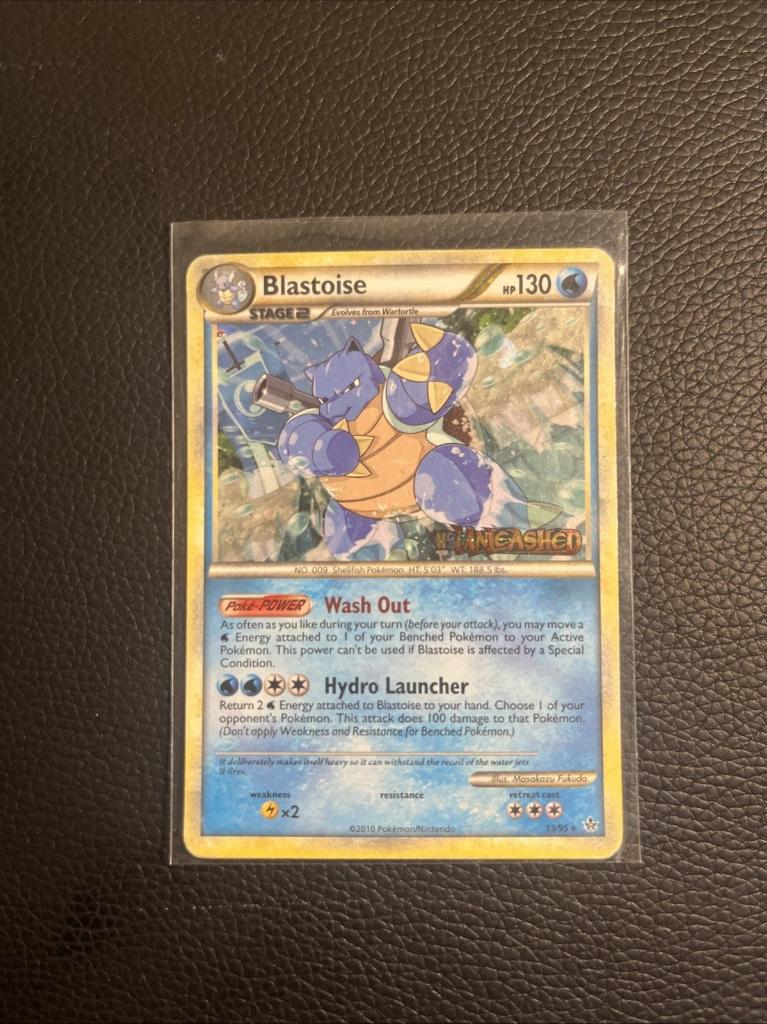 Blastoise hs unleashed 13/95 holo  prerelease promo pokemon, Hobby en Vrije tijd, Verzamelkaartspellen | Pokémon, Ophalen of Verzenden