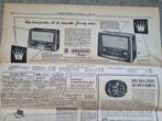 Advertentie Grundig radio's (krant 1955), Verzamelen, Ophalen of Verzenden, 1940 tot 1960, Knipsel(s)