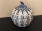 Vintage Chinees blauwe witte pompoen chinoiserie gemberpot, Blauw, Aardewerk of Porselein, Ophalen of Verzenden, Zo goed als nieuw