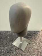 Mannequin hoofd op rvs voet  seamless bekleed, Antiek en Kunst, Curiosa en Brocante, Ophalen of Verzenden