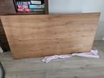 Massief eiken eettafel blad 200 x 100 cm, Ophalen, Gebruikt, 100 tot 150 cm, 200 cm of meer