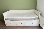 IKEA Hemnes Bedbank met 2 matrassen 80x200cm, Huis en Inrichting, Slaapkamer | Bedden, Ophalen, Eenpersoons, Wit, Zo goed als nieuw