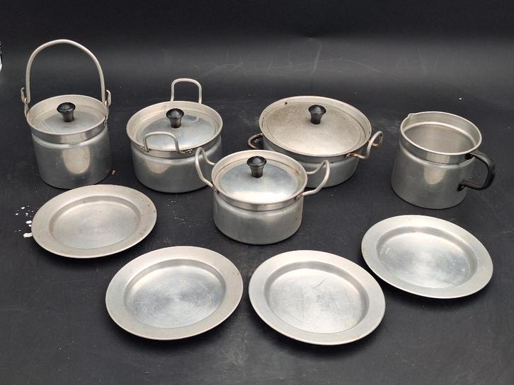 oud blikken 13 delig kookservies, jaren 50, Antiek en Kunst, Antiek | Speelgoed, Ophalen of Verzenden