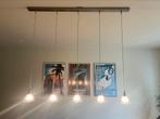 Steel lamp (5 lamps), Ophalen, Zo goed als nieuw, Glas, 75 cm of meer