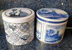 2 Stroopwafelblikjes Delftsblauwe Blikjes Blikken., Ophalen of Verzenden, Zo goed als nieuw, Koek(jes)