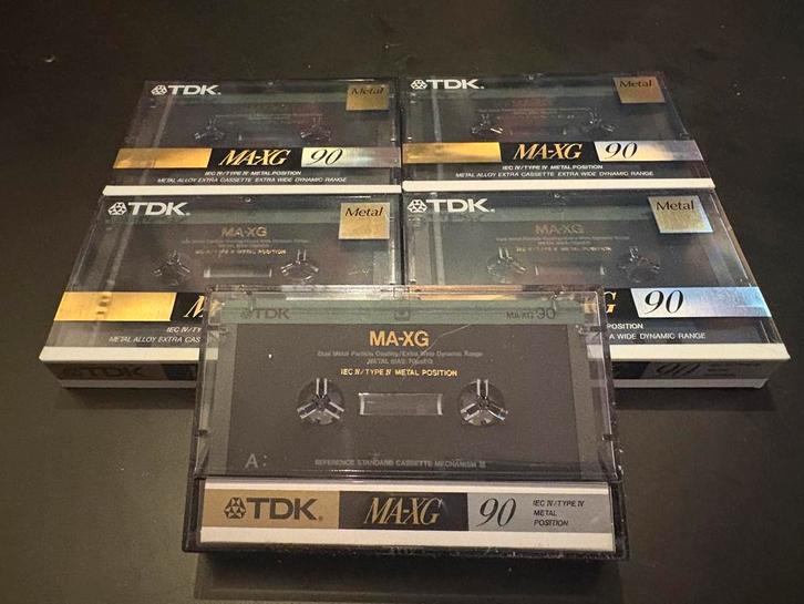 4x TDK MA-XG90 nieuw 1x TDK MA-XG90 gebruikt, Cd's en Dvd's, Cassettebandjes, Nieuw in verpakking, Onbespeeld, Overige genres