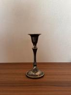 Verzilverde vintage kandelaar oud, Ophalen of Verzenden, Zilver