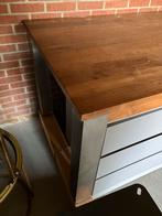 Teak houten eettafel 2x1, Huis en Inrichting, Tafels | Eettafels, Ophalen, Gebruikt, 200 cm of meer, 50 tot 100 cm