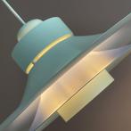 witte vintage Mid Century SCHALENLAMP Horn Deens design lamp, Gebruikt, Ophalen of Verzenden, Metaal, Minder dan 50 cm