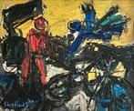 Jan Sierhuis - Verkeersongeluk - Abstract Schilderij, Ophalen of Verzenden
