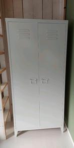 Kledingkast wit metaal (locker) | hanggedeelte en 1 legplank, Ophalen, 50 tot 100 cm, Zo goed als nieuw, Metaal