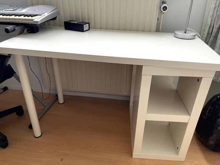 Bureau + bijpassende ladekast op wielen modern en praktisch, Huis en Inrichting, Bureaus, Gebruikt, Bureau, Ophalen