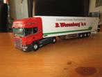 Tekno Scania 124L  trekker met koeloplegger Wezenberg, Hobby en Vrije tijd, Ophalen, Gebruikt, Bus of Vrachtwagen, Tekno